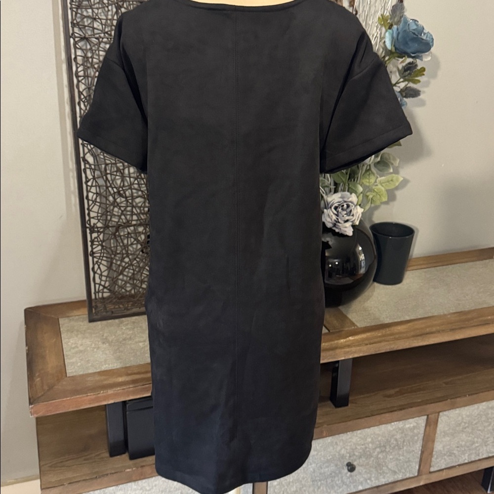 Ruby Rd. Black Suede Feel Dress Size Xl - Picture 3 of 8